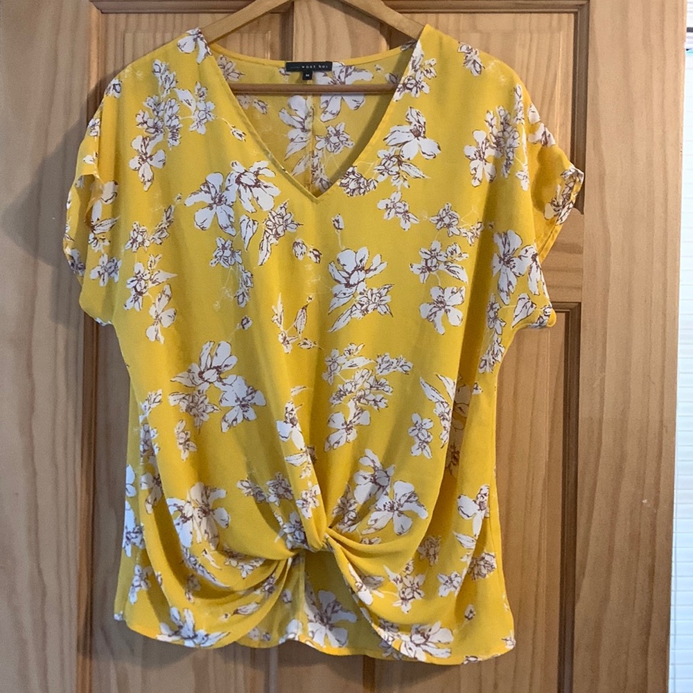 Lightweight flowy yellow shirt